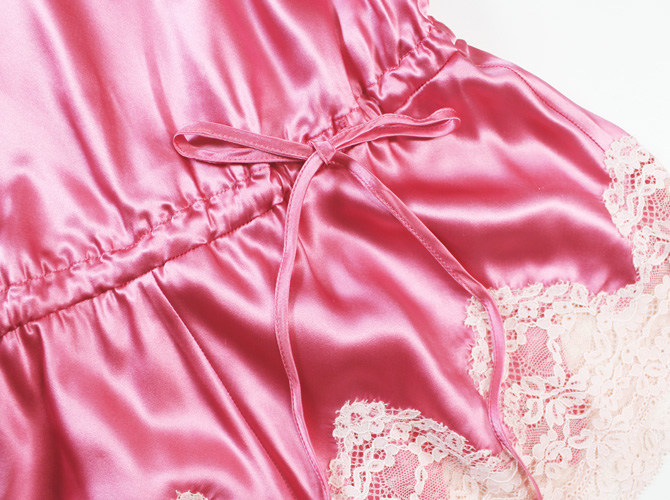 【Aubade】【オーバドゥ】《Crepuscule Satine》VI87　シルクテディ　Pink Fizz