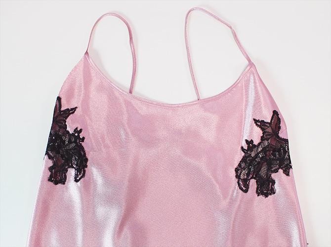 【COEMI】【コエミ】「Eternal Glam」 132239 バッククロス スリップ Tearose/Black