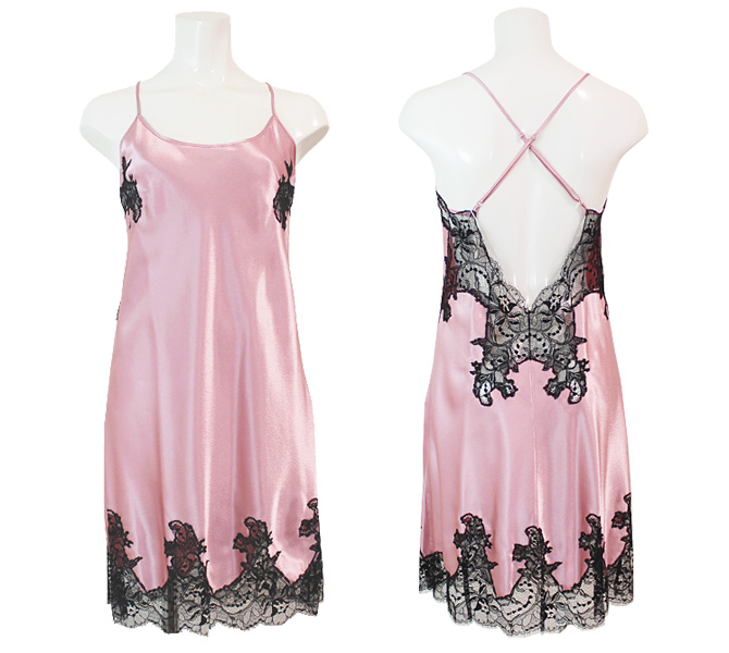 【COEMI】【コエミ】「Eternal Glam」 132239 バッククロス スリップ Tearose/Black