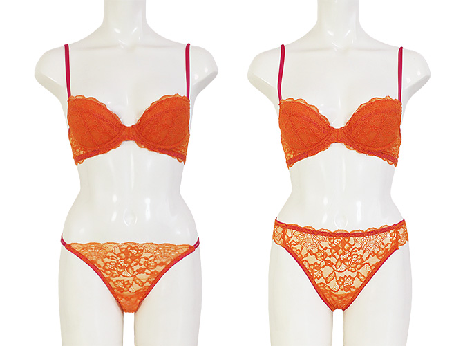 【STUDIO SHINNO】【スチューディオシンノ】　0852 ダブルパットブラ　Orange/Strawberry