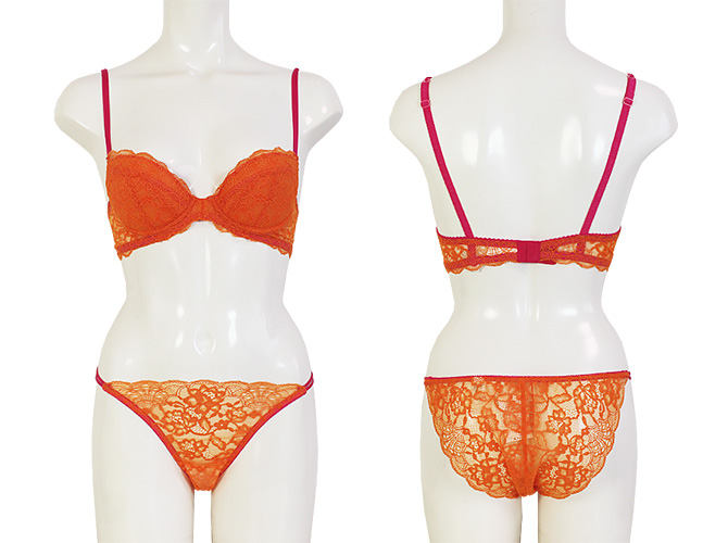 【STUDIO SHINNO】【スチューディオシンノ】 0853　サイドストリング　総レースショーツ　Orange/Strawberry 