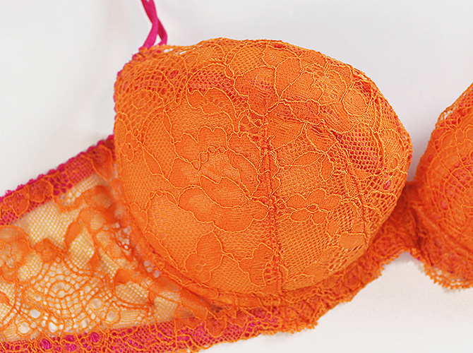 【STUDIO SHINNO】【スチューディオシンノ】　0852 ダブルパットブラ　Orange/Strawberry