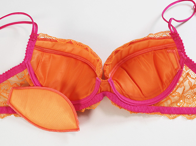 【STUDIO SHINNO】【スチューディオシンノ】　0852 ダブルパットブラ　Orange/Strawberry
