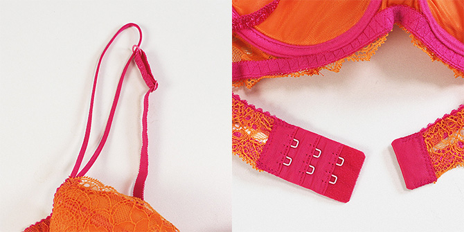 【STUDIO SHINNO】【スチューディオシンノ】　0852 ダブルパットブラ　Orange/Strawberry