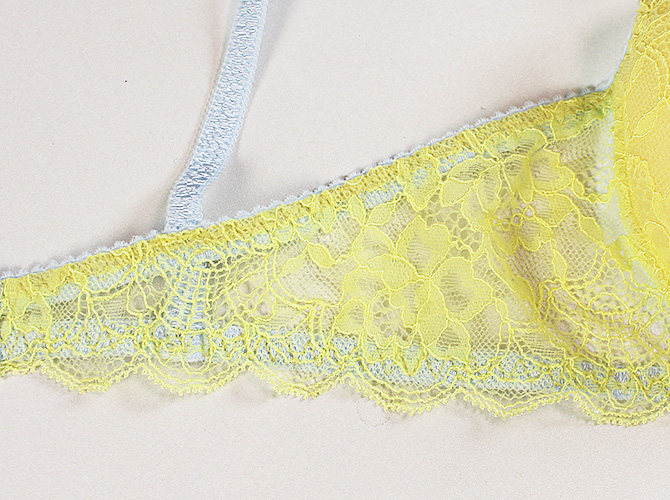 【STUDIO SHINNO】【スチューディオシンノ】　0852 ダブルパットブラ　Yellow/Light Blue