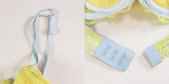 【STUDIO SHINNO】【スチューディオシンノ】　0852 ダブルパットブラ　Yellow/Light Blue