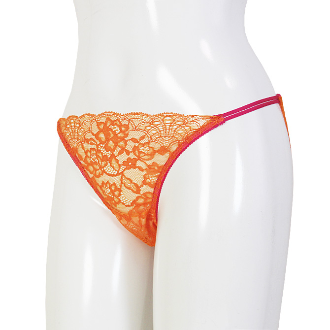 【STUDIO SHINNO】【スチューディオシンノ】 0853　サイドストリング　総レースショーツ　Orange/Strawberry 