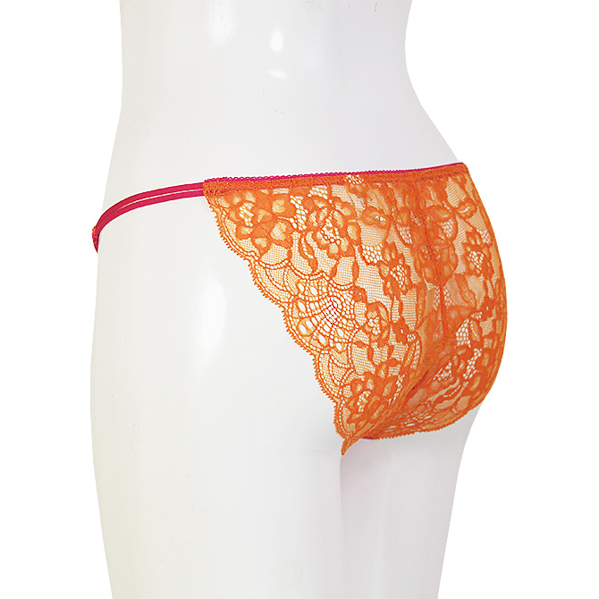 【STUDIO SHINNO】【スチューディオシンノ】 0853　サイドストリング　総レースショーツ　Orange/Strawberry 