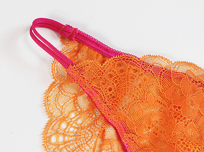【STUDIO SHINNO】【スチューディオシンノ】 0853　サイドストリング　総レースショーツ　Orange/Strawberry 