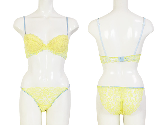 【STUDIO SHINNO】【スチューディオシンノ】 0853　サイドストリング　総レースショーツ　Yellow/Light Blue