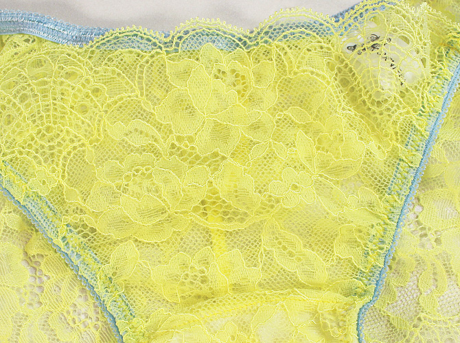 【STUDIO SHINNO】【スチューディオシンノ】 0853　サイドストリング　総レースショーツ　Yellow/Light Blue