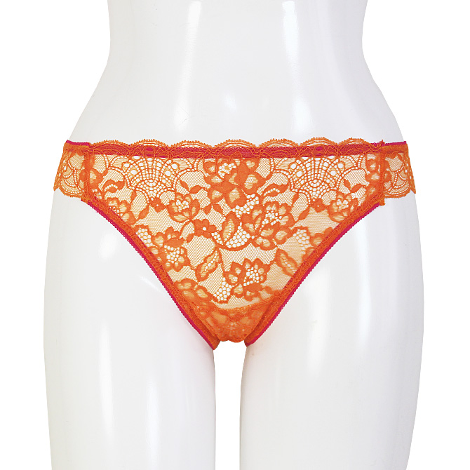 【STUDIO SHINNO】【スチューディオシンノ】 0854　総レースタンガ　Orange/Strawberry