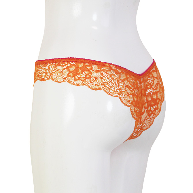 【STUDIO SHINNO】【スチューディオシンノ】 0854　総レースタンガ　Orange/Strawberry
