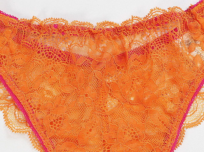 【STUDIO SHINNO】【スチューディオシンノ】 0854　総レースタンガ　Orange/Strawberry