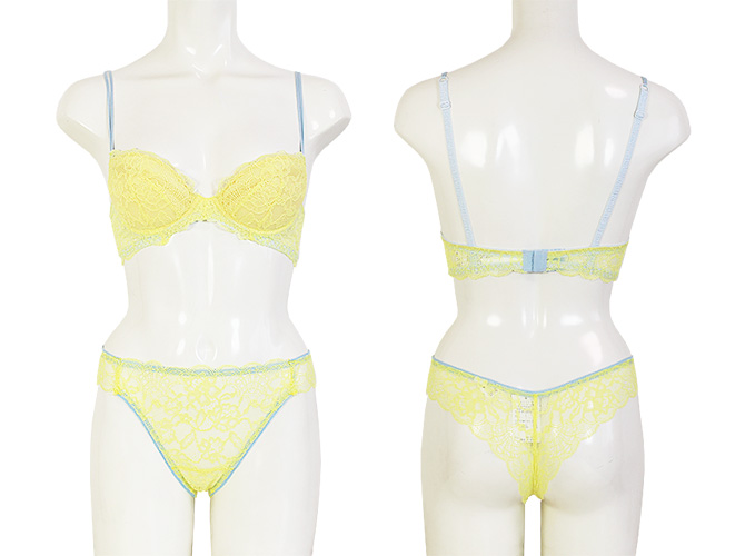 【STUDIO SHINNO】【スチューディオシンノ】 0853　サイドストリング　総レースショーツ　Yellow/Light Blue