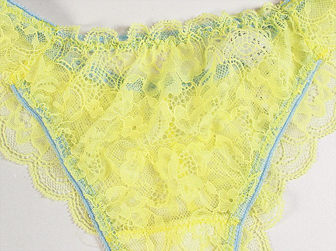 【STUDIO SHINNO】【スチューディオシンノ】 0853　サイドストリング　総レースショーツ　Yellow/Light Blue