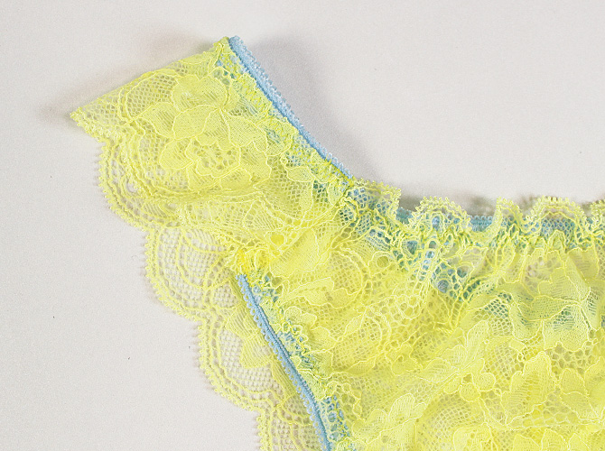 【STUDIO SHINNO】【スチューディオシンノ】 0853　サイドストリング　総レースショーツ　Yellow/Light Blue