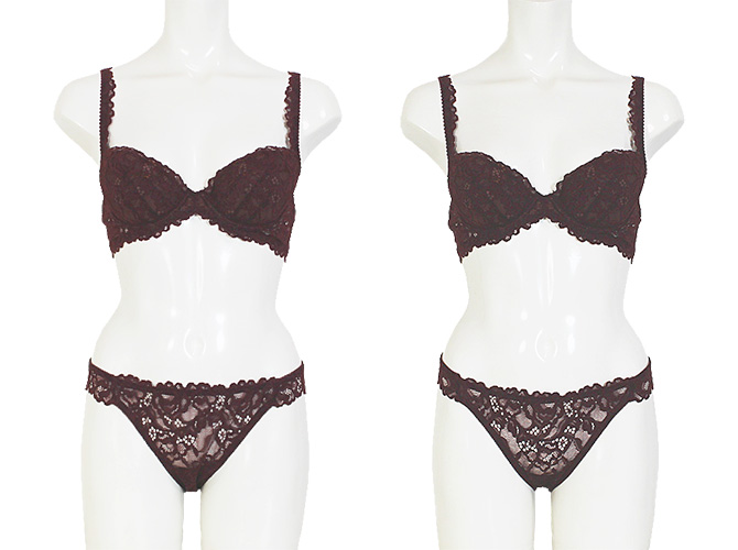 【STUDIO SHINNO】【スチューディオシンノ】　0855 ダブルパットブラ　Burgundy 