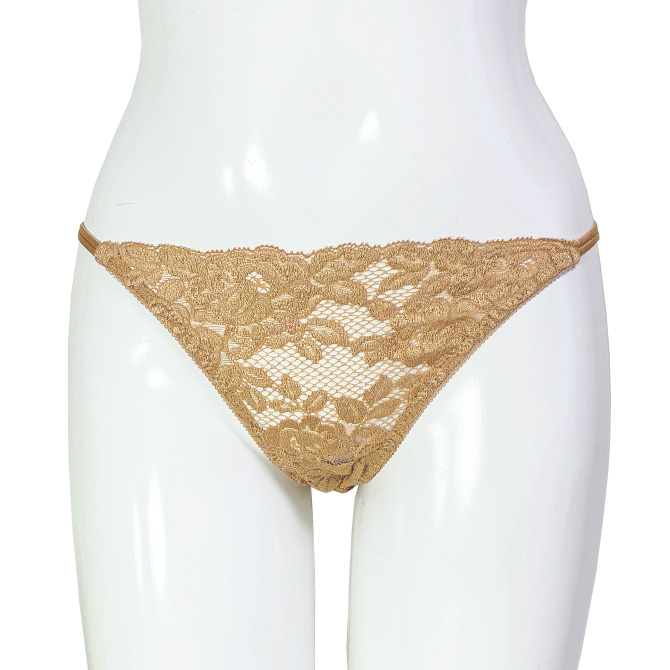 【STUDIO SHINNO】スチューディオシンノ 0921　サイドストリング　総レースショーツ　モカ 