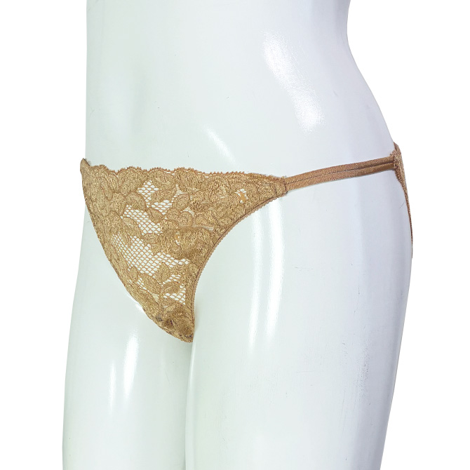 【STUDIO SHINNO】スチューディオシンノ 0921　サイドストリング　総レースショーツ　モカ 