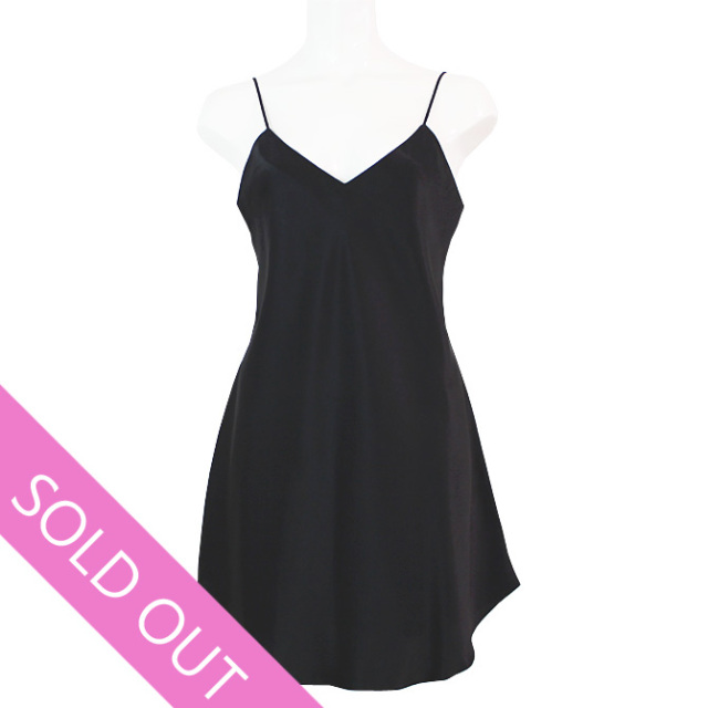 【Luna di Seta】【ルナ ディ セタ】630082 シルクスリップ BLACK